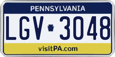 PA license plate LGV3048