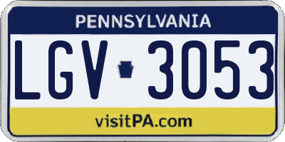 PA license plate LGV3053
