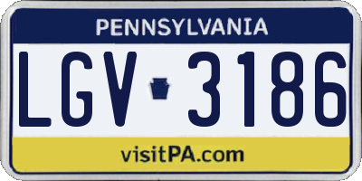 PA license plate LGV3186