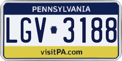 PA license plate LGV3188
