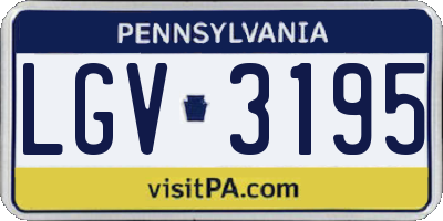 PA license plate LGV3195