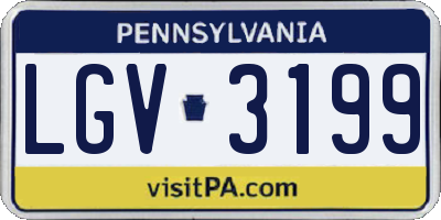 PA license plate LGV3199