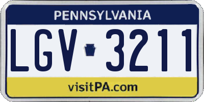 PA license plate LGV3211