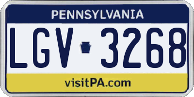PA license plate LGV3268