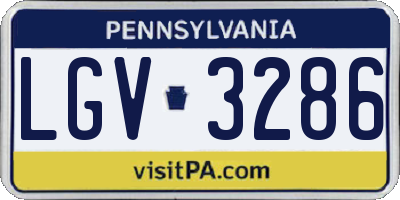 PA license plate LGV3286