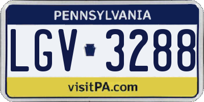 PA license plate LGV3288