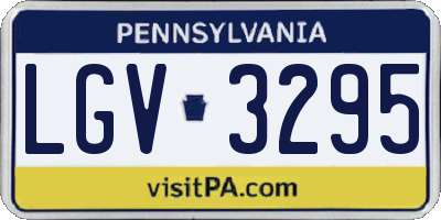 PA license plate LGV3295