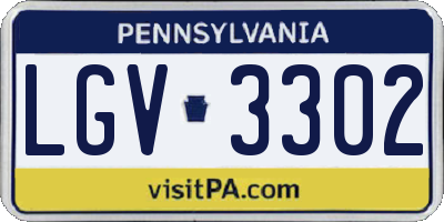 PA license plate LGV3302