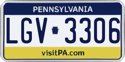 PA license plate LGV3306