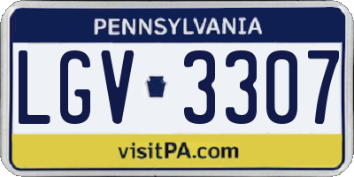 PA license plate LGV3307