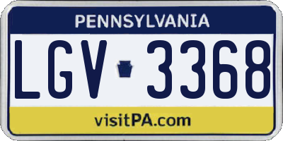 PA license plate LGV3368