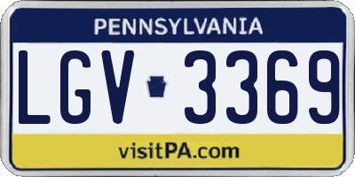 PA license plate LGV3369