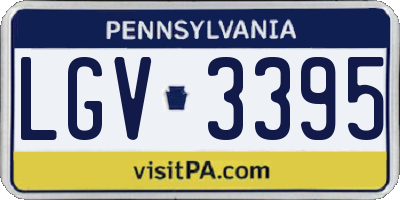 PA license plate LGV3395