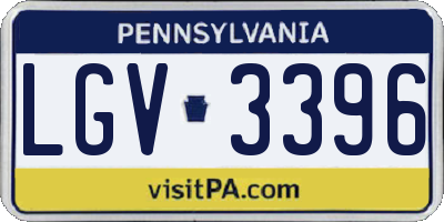 PA license plate LGV3396