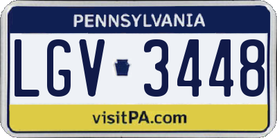 PA license plate LGV3448