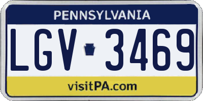 PA license plate LGV3469