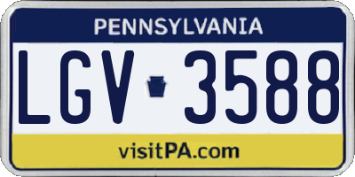 PA license plate LGV3588