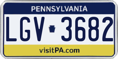 PA license plate LGV3682