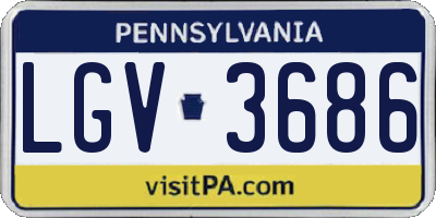 PA license plate LGV3686