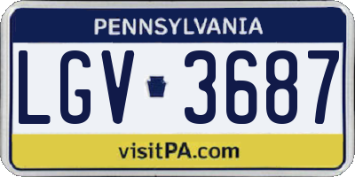 PA license plate LGV3687