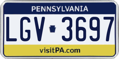 PA license plate LGV3697