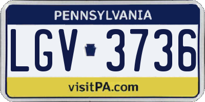 PA license plate LGV3736