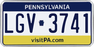 PA license plate LGV3741