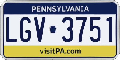 PA license plate LGV3751