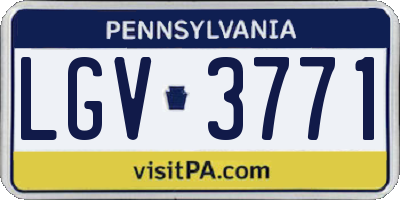 PA license plate LGV3771