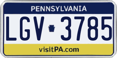 PA license plate LGV3785