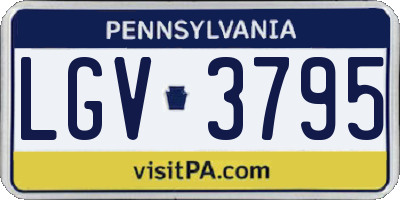 PA license plate LGV3795