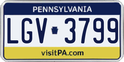 PA license plate LGV3799