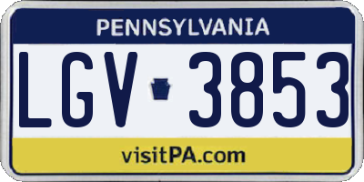 PA license plate LGV3853