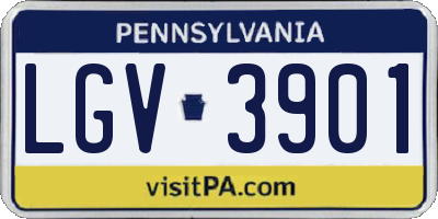 PA license plate LGV3901