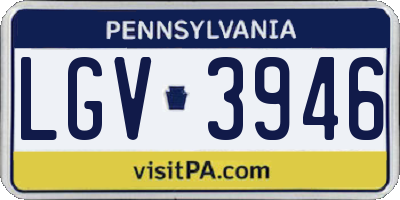 PA license plate LGV3946