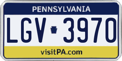 PA license plate LGV3970