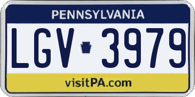 PA license plate LGV3979