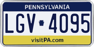 PA license plate LGV4095