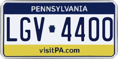 PA license plate LGV4400