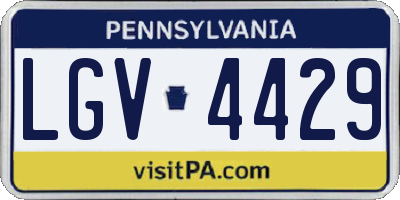 PA license plate LGV4429