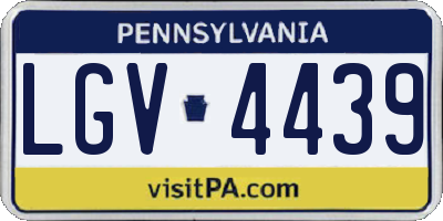 PA license plate LGV4439