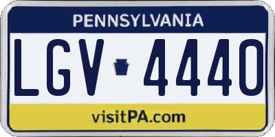 PA license plate LGV4440