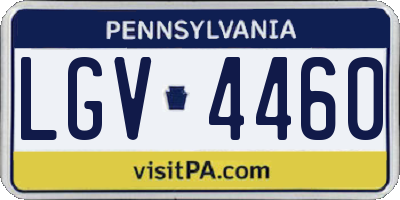 PA license plate LGV4460