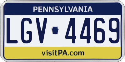 PA license plate LGV4469