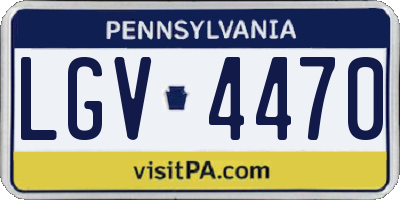 PA license plate LGV4470