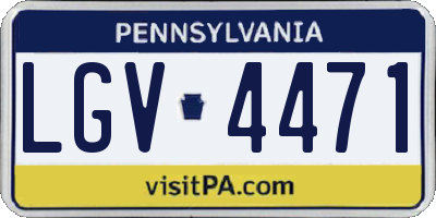 PA license plate LGV4471