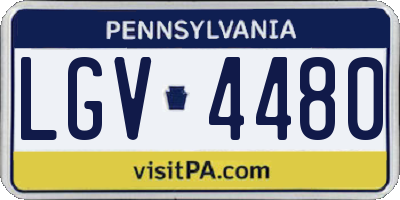 PA license plate LGV4480