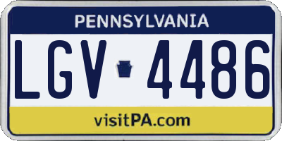 PA license plate LGV4486