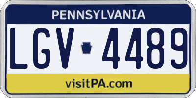 PA license plate LGV4489