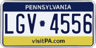 PA license plate LGV4556